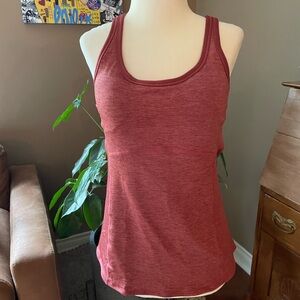 Prana Women's Heathered Brick Red Racerback Tank Top